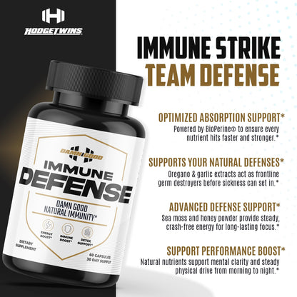 DAMN GOOD The Hodge Twins Immune Defense Supplement (60 Capsules) – Sea Moss Blend Capsules for Everyday Balance, Digestive Support, and Whole-Body Wellness with Vitamins, Minerals, and Botanicals - dailyvitalstore