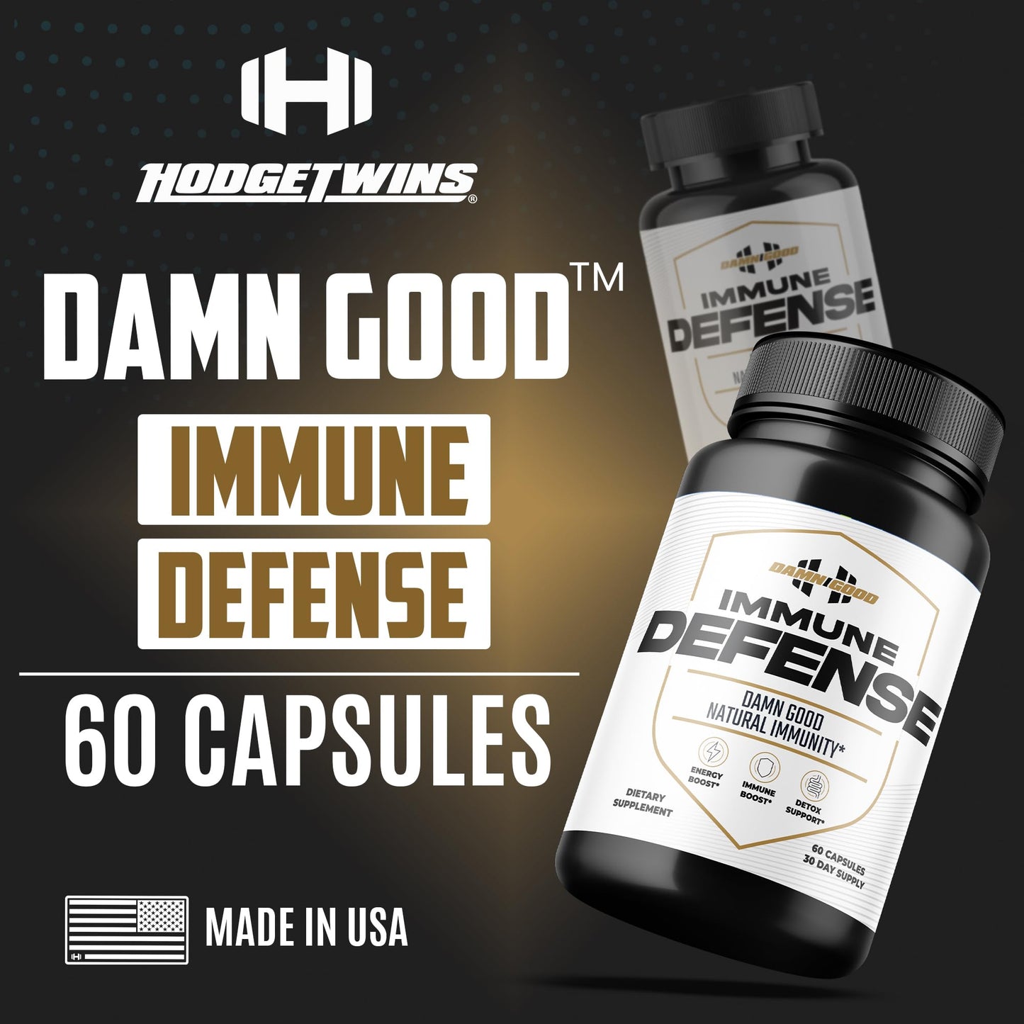 DAMN GOOD The Hodge Twins Immune Defense Supplement (60 Capsules) – Sea Moss Blend Capsules for Everyday Balance, Digestive Support, and Whole-Body Wellness with Vitamins, Minerals, and Botanicals - dailyvitalstore