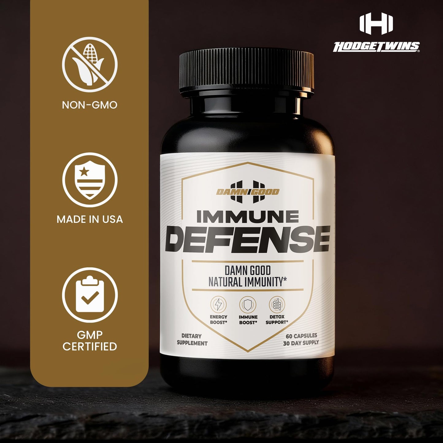 DAMN GOOD The Hodge Twins Immune Defense Supplement (60 Capsules) – Sea Moss Blend Capsules for Everyday Balance, Digestive Support, and Whole-Body Wellness with Vitamins, Minerals, and Botanicals - dailyvitalstore