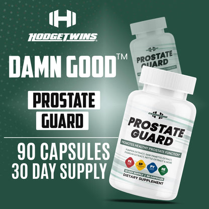 DAMN GOOD The Hodge Twins Prostate Guard - 90 Capsules Guard Vitality Complex – Comfort Blend for Nighttime Routine, Restful Rhythm - Men's Supplements for Health Supports Relaxation - dailyvitalstore