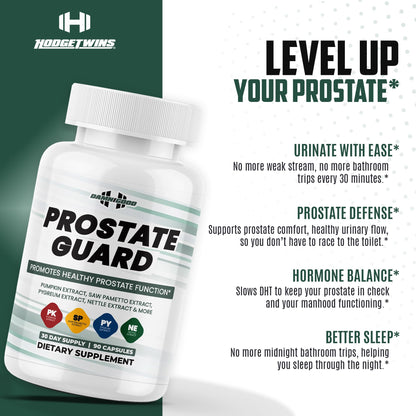 DAMN GOOD The Hodge Twins Prostate Guard - 90 Capsules Guard Vitality Complex – Comfort Blend for Nighttime Routine, Restful Rhythm - Men's Supplements for Health Supports Relaxation - dailyvitalstore