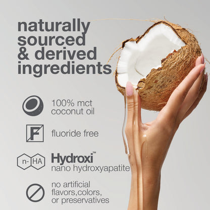Davids Nano Hydroxyapatite Oil Pulling Oral Rinse Mouthwash, 100% MCT Coconut Oil, Promotes Teeth and Gum Health, Natural Whitening, Essential Oils - dailyvitalstore