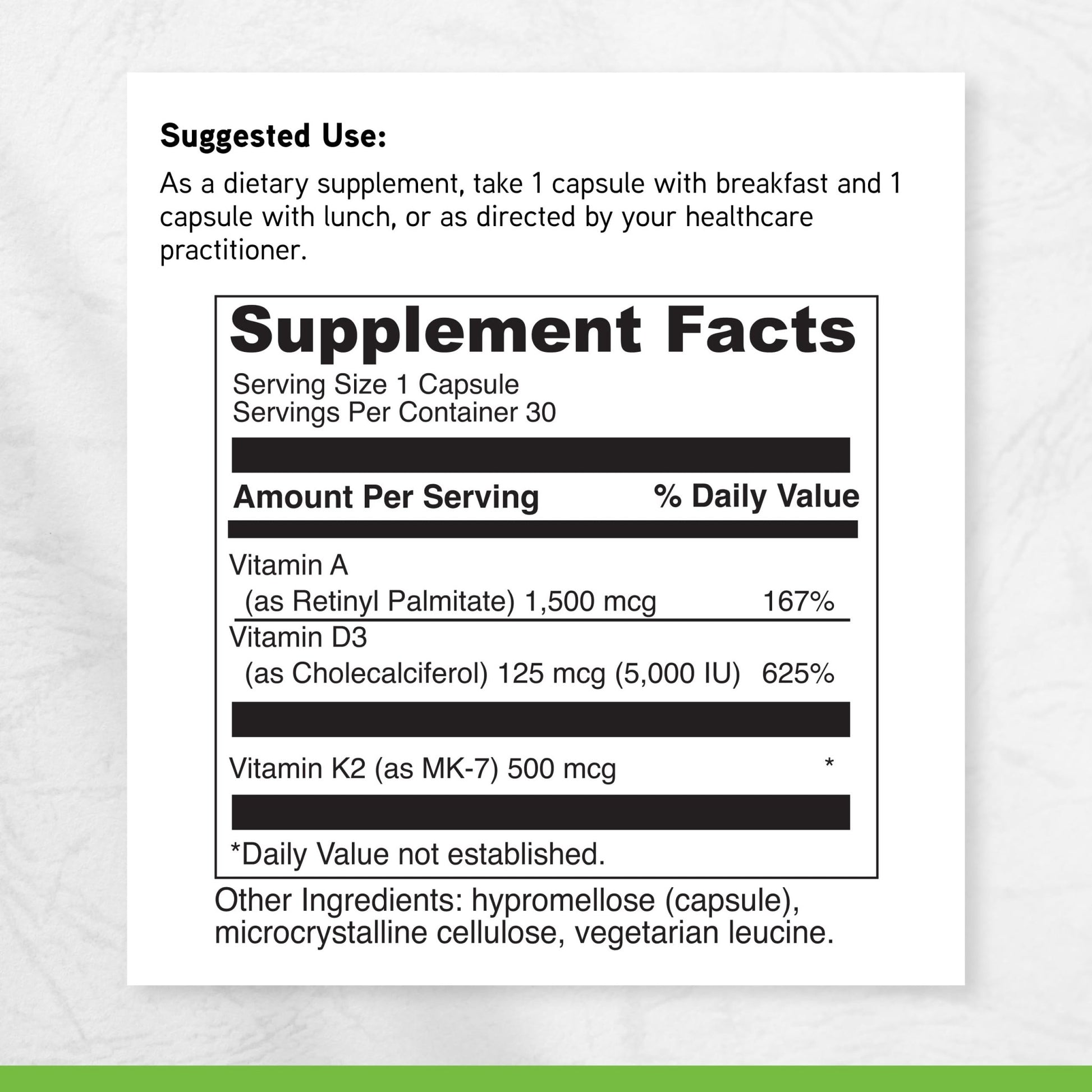 DAVINCI Labs ADK - Helps Support Bone, Heart & Immune Health - Dietary Supplement with Vitamins A, D3 & K2 (as MK-7) - Vegetarian - dailyvitalstore