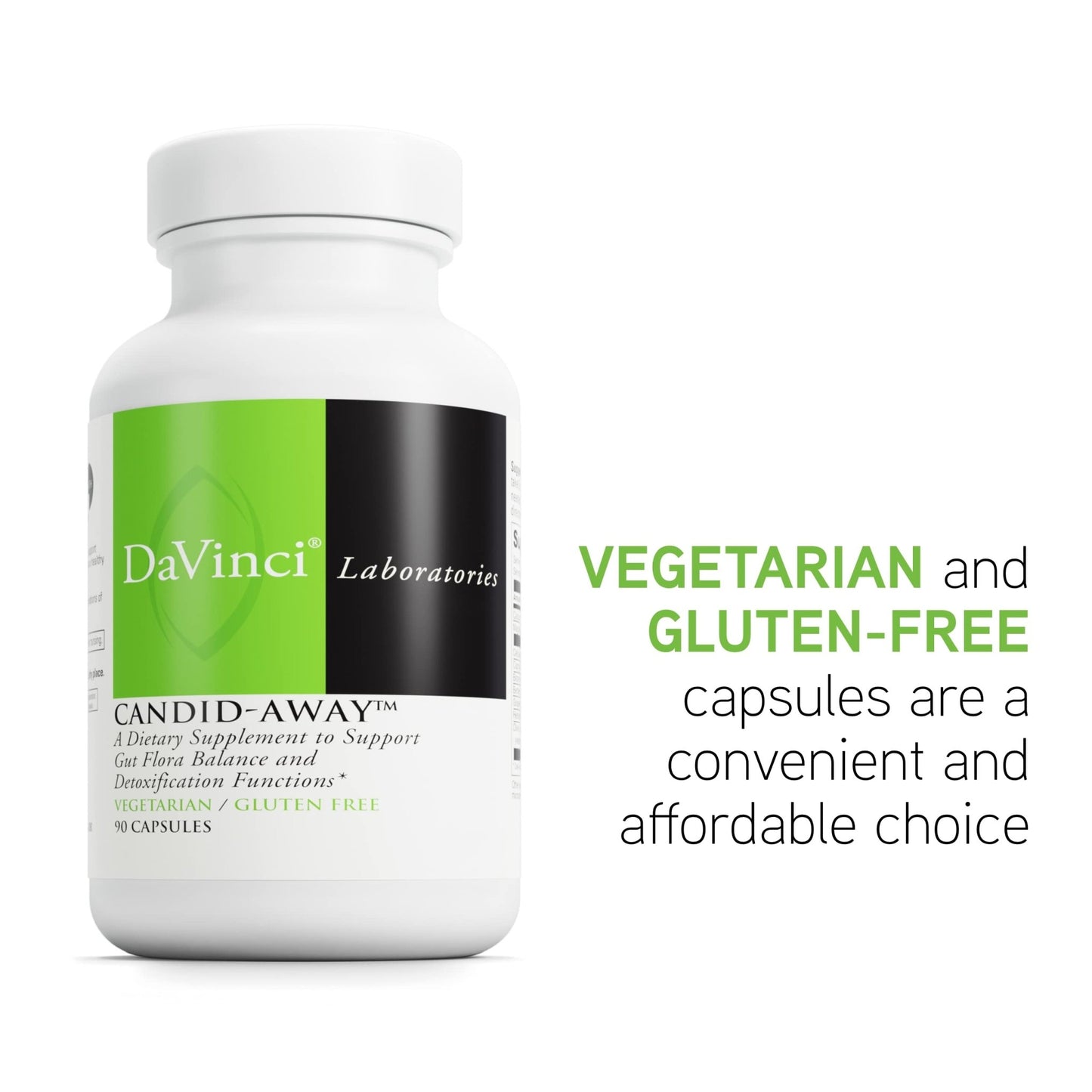DAVINCI Labs Candid-Away - Digestive Gut Health Support, Immune System Support with Digestive Enzymes, Calcium, Magnesium & More* - 90 Vegetarian Capsules (30 Servings) - dailyvitalstore