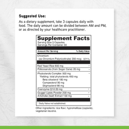 DAVINCI Labs CholestSure Supplement - Supports Cardiovascular Function - Helps Maintain Healthy Cholesterol Levels in a Normal Range - with CoQ10 - Gluten Free - 90 Vegetarian Capsules - dailyvitalstore