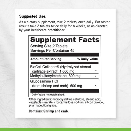 DAVINCI Labs Natures Collagen - BioCell Collagen Supplement with MSM & Glucosamine - Helps to Support Joint Health, Skin Health & Connective Tissues - dailyvitalstore