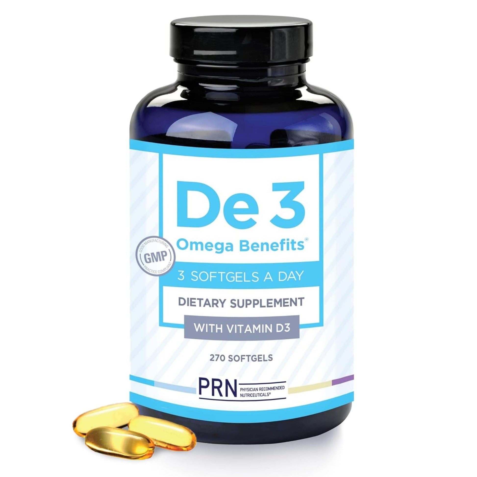 De3 Dry Eye Ultra Pure rTG Omega 3 – Support for Dry Eyes - 2400mg EPA & DHA – New & Improved-Burpless-3 per Day Serving, 3-Month Supply - dailyvitalstore