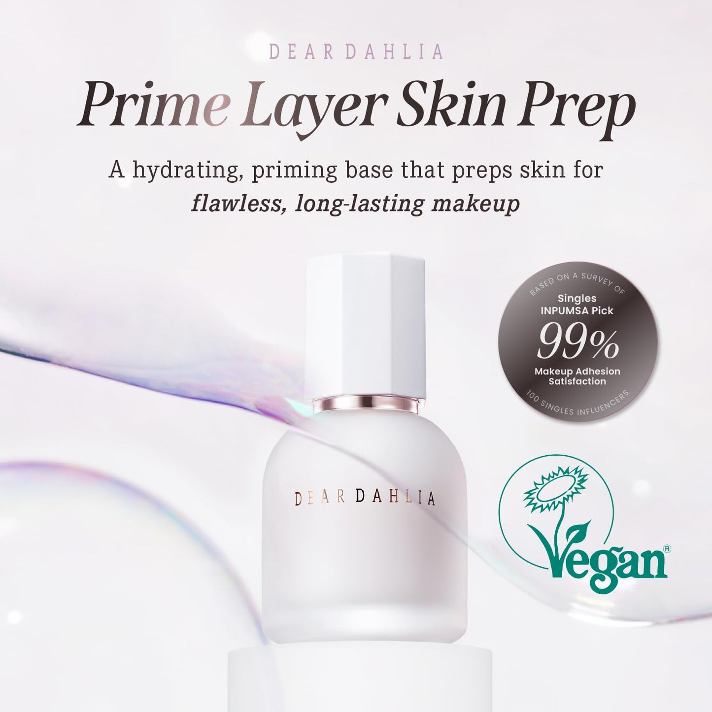 DEARDAHLIA Prime Layer Skin Prep - Vegan Makeup Primer, Lightweight & Hydrating for Long-Lasting Makeup, Smooth, Glowing Skin. Korean Base Prep. Artificial fragrance free. 1.35 oz - dailyvitalstore