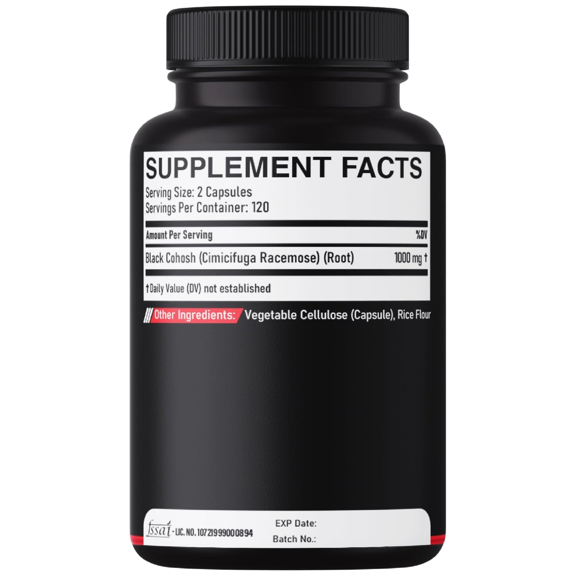 DEDICAD 1000mg Black Cohosh for Menopause Hot Flashes - 240 Capsules for 4-Month Supply - Support for Body Management, Women's Health & Immune System - dailyvitalstore