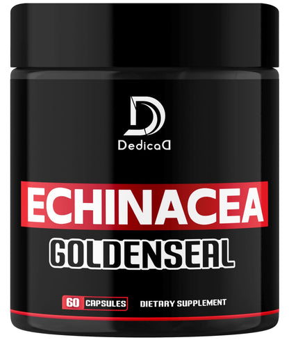 DEDICAD 1000mg Echinacea Goldenseal Capsules - Support Immune System, Well-Being & Overal Health - 60 Veggie Capsules - Non-GMO, Gluten-Free - dailyvitalstore