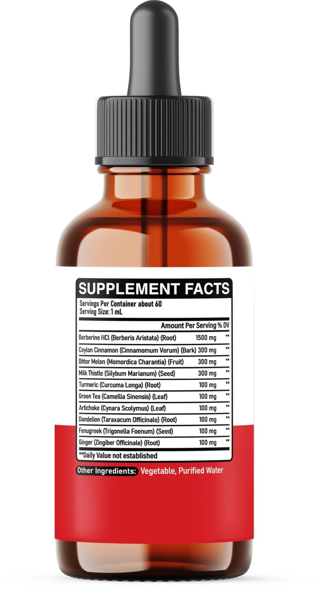 DEDICAD 10in1 Berberine HCl Drops - Liposomal Berberine Liquid - Activator Berberine with Ceylon Cinnamon, Bitter Melon, and 7 More - 60ml - dailyvitalstore