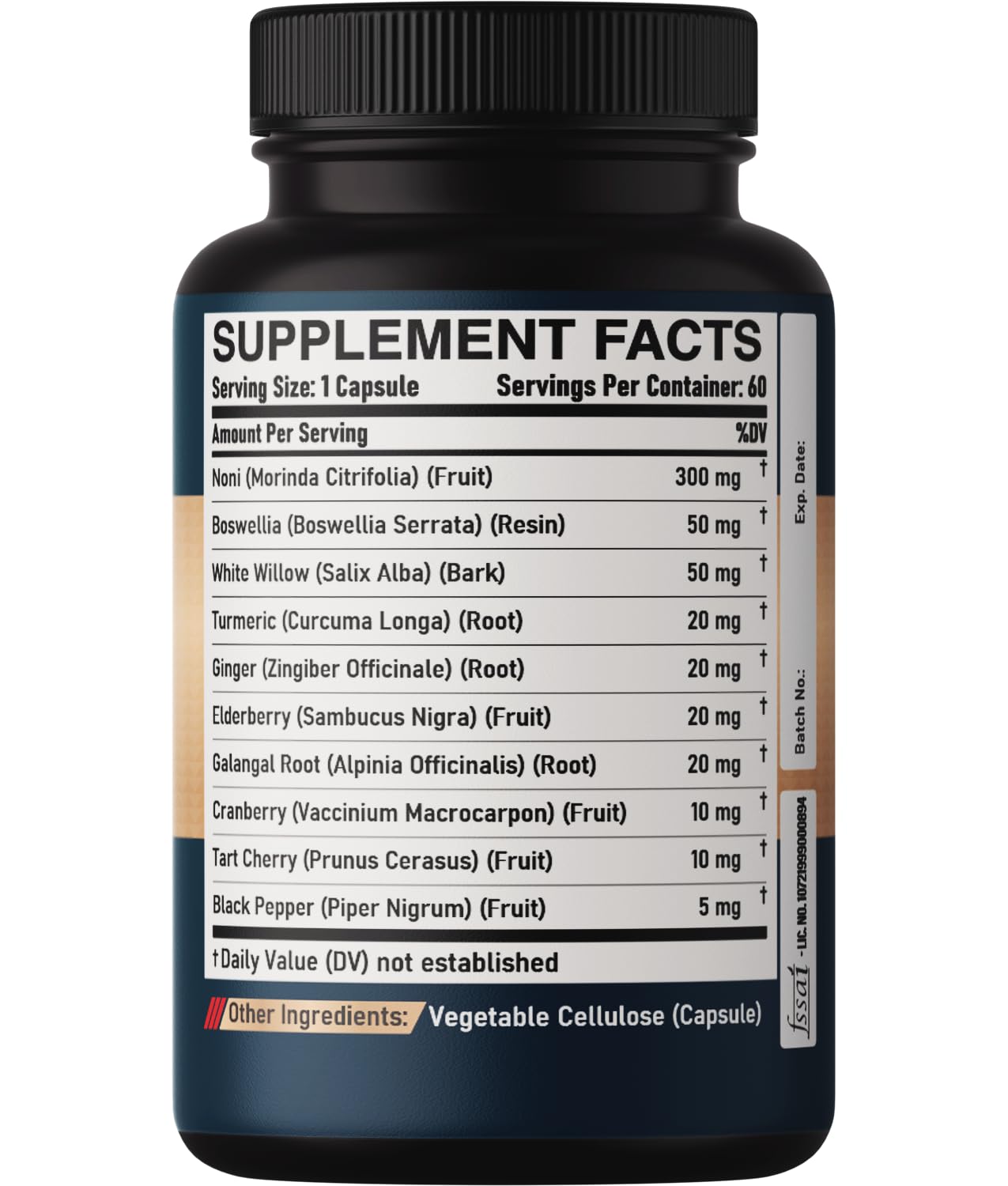DEDICAD 10in1 Noni Capsules - 4 Month Supply with Elderberry, Boswellia, Turmeric, Ginger & More - Support Muscle, Joint, Digestive & Immune - 2 Packs of 60 Vegan Capsules, Non-GMO & Gluten-Free - dailyvitalstore