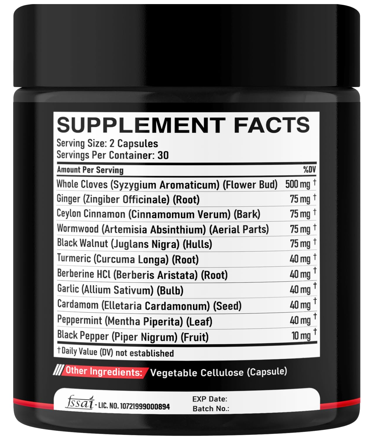 DEDICAD 11in1 Cloves Supplement with Ginger, Ceylon Cinnamon and 8 Other More - Digestive, Immune System, Mood Support - 60 Capsules - 30 Days Supply - dailyvitalstore