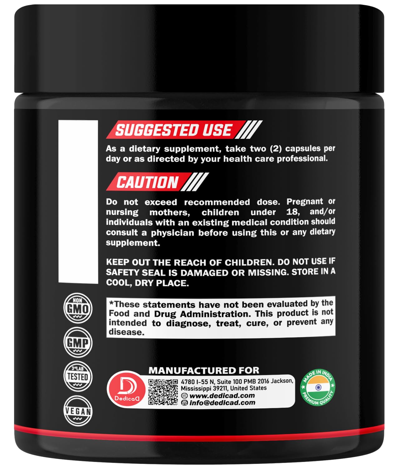 DEDICAD 11in1 Cloves Supplement with Ginger, Ceylon Cinnamon and 8 Other More - Digestive, Immune System, Mood Support - 60 Capsules - 30 Days Supply - dailyvitalstore