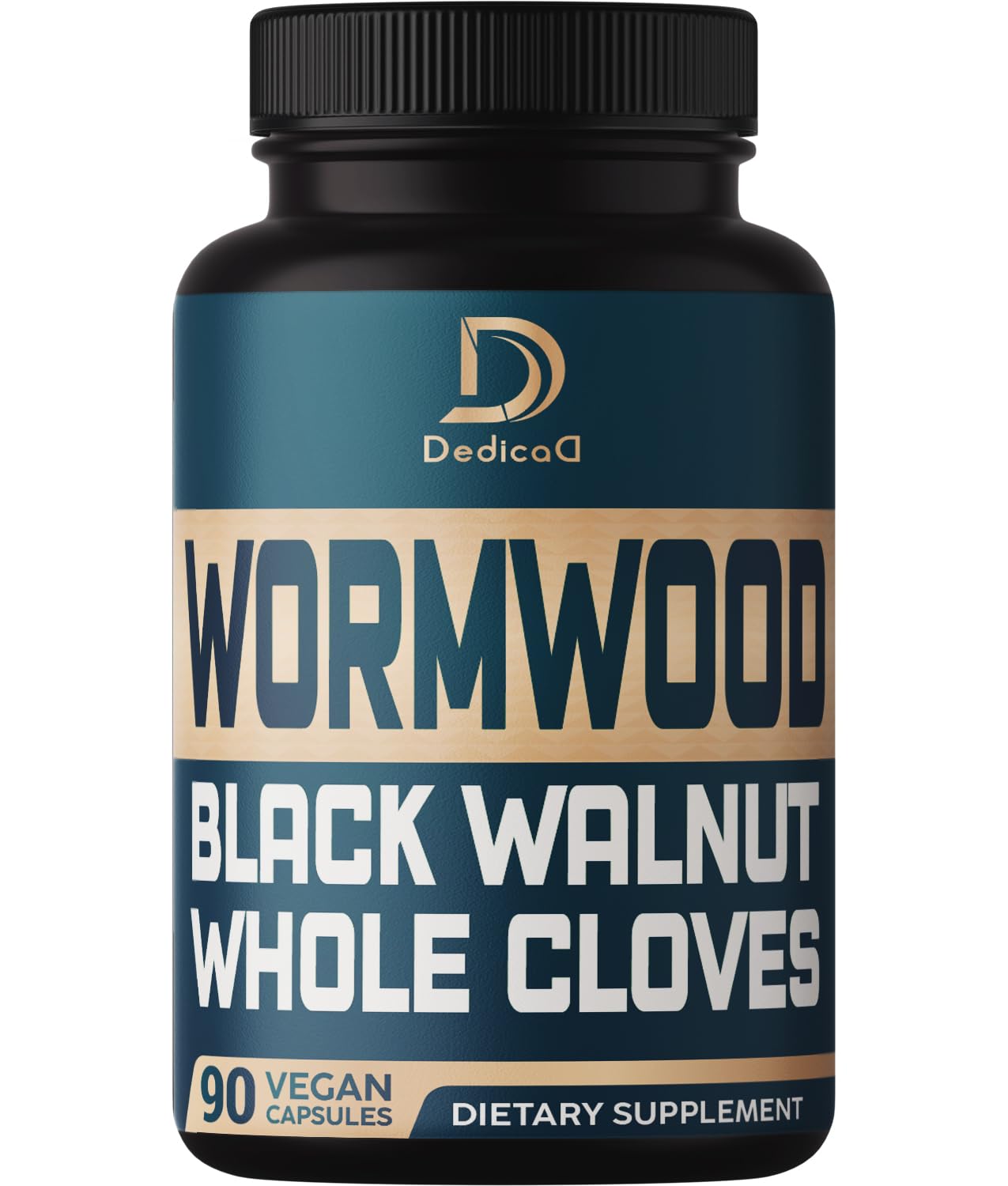 DEDICAD 12in1 Wormwood Black Walnut Clove Capsules - Immune, and Mood Support - 3 Month Supply - 90 Vegan Capsules - dailyvitalstore