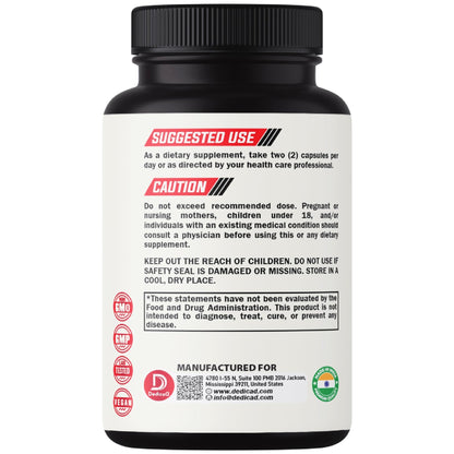DEDICAD 13in1 Ceylon Cinnamon Capsules - 200 Capsules with Chromium Picolinate, Biotin, Grape Seed, Elderberry & More - dailyvitalstore