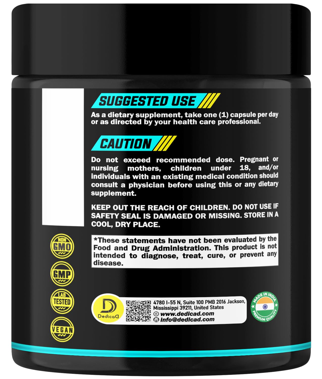 DEDICAD 4-in-1 Nattokinase 2000 Fu, Turmeric, Bromelain, Serrapeptase - Spike Protein Detox - Body Balance, Circulation Health & Immune System - 120 Capsules 4-Month Supply - dailyvitalstore