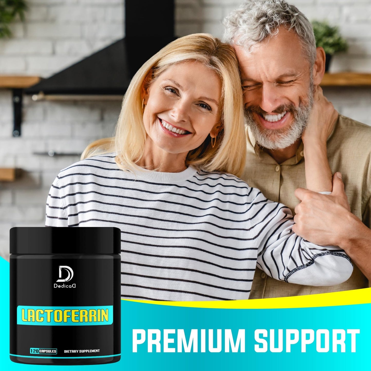 DEDICAD 500Mg Lactoferrin Supplement - 120 Capsules for 2-Month Supply - dailyvitalstore