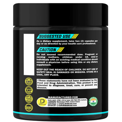DEDICAD 500Mg Lactoferrin Supplement - 120 Capsules for 2-Month Supply - dailyvitalstore