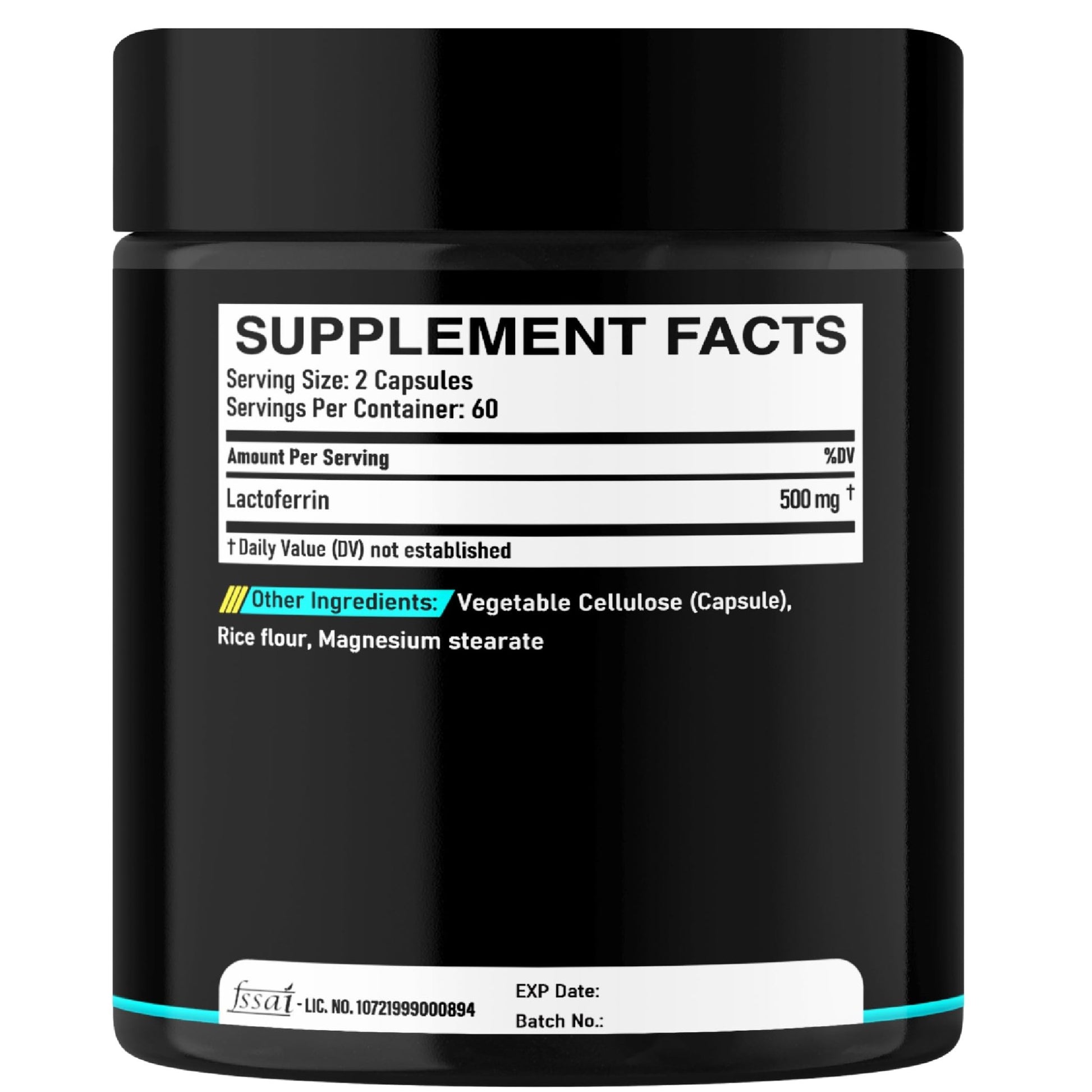 DEDICAD 500Mg Lactoferrin Supplement - 120 Capsules for 2-Month Supply - dailyvitalstore