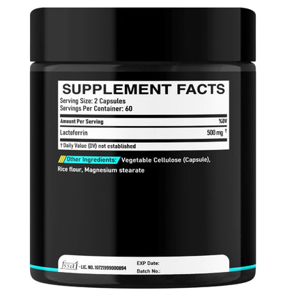 DEDICAD 500Mg Lactoferrin Supplement - 120 Capsules for 2-Month Supply - dailyvitalstore