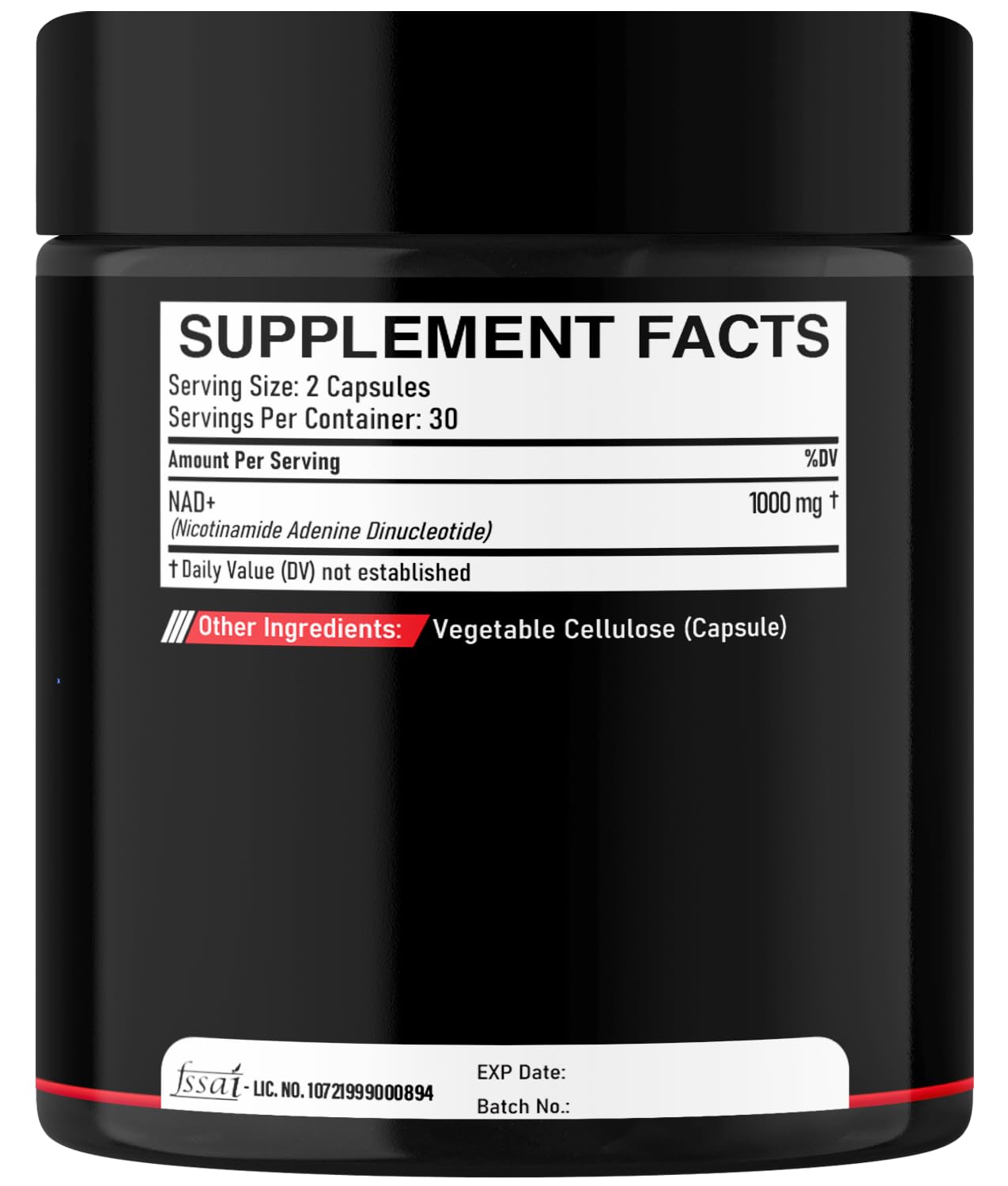 DEDICAD NAD Supplement 1000 mg - Pure NAD Supplement - Energy and DNA Repair, Aging Defense, Brain Function - 60 Capsules - dailyvitalstore
