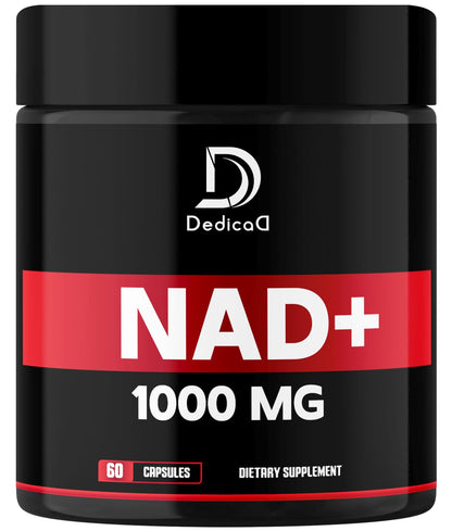 DEDICAD NAD Supplement 1000 mg - Pure NAD Supplement - Energy and DNA Repair, Aging Defense, Brain Function - 60 Capsules - dailyvitalstore