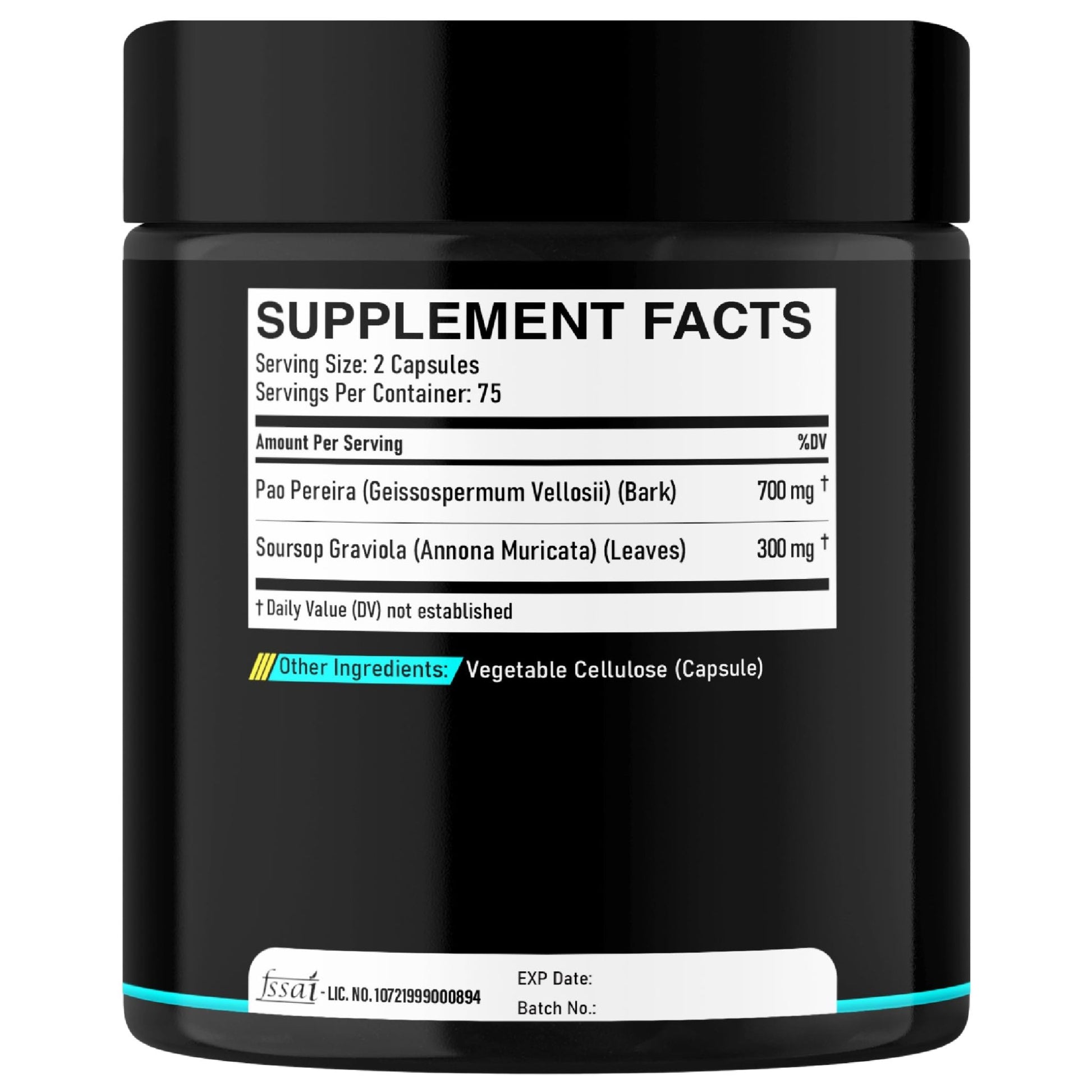 DEDICAD Pao Pereira Bark Extract and Graviola Soursop - 150 Capsules Supply - dailyvitalstore