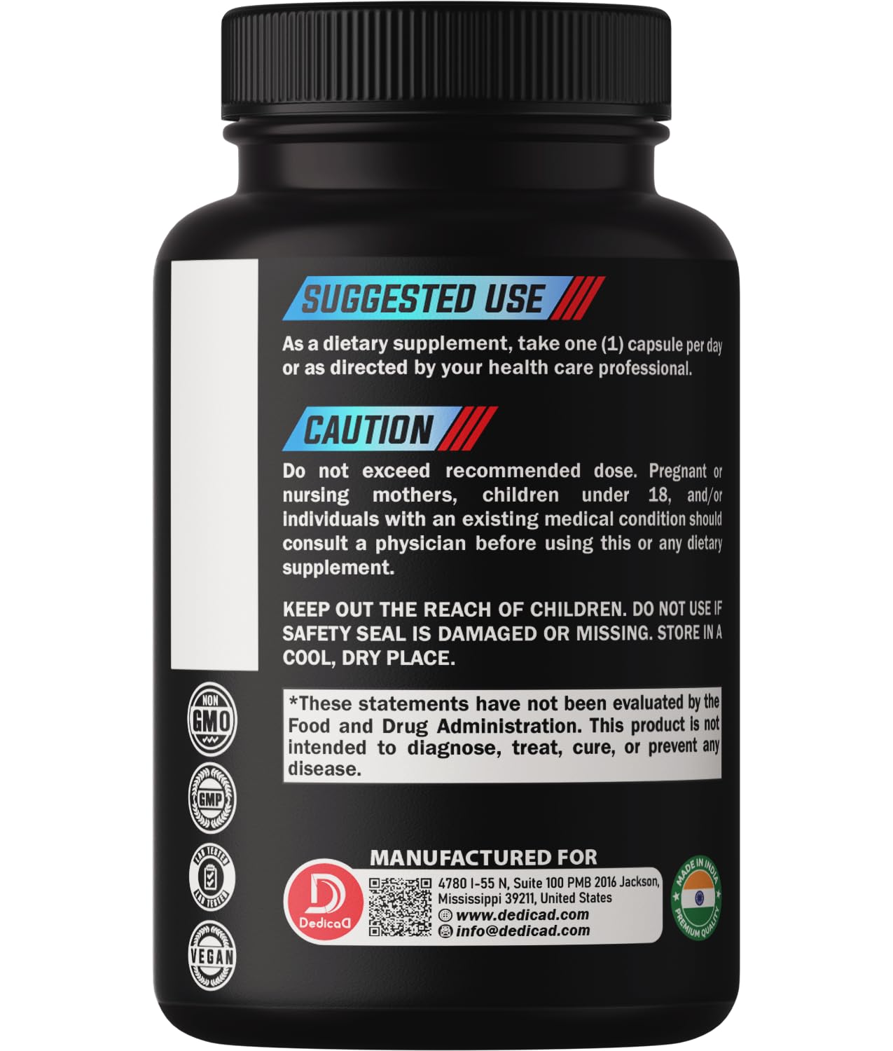DEDICAD Premium Wormwood Extract Capsules - 5 Month Supply for Immune - 12 Herbs Blended with Black Walnut Leaves, Ginger, Turmeric & More - 150 Counts - dailyvitalstore