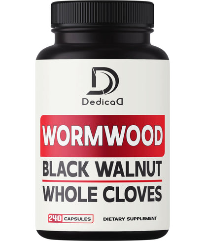 DEDICAD Sweet Wormwood Capsules 1500mg with Black Walnut & Cloves - 240 Vegan Capsules - Artemisia Annua Supplement for Immunity - dailyvitalstore