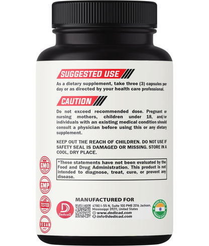 DEDICAD Sweet Wormwood Capsules 1500mg with Black Walnut & Cloves - 240 Vegan Capsules - Artemisia Annua Supplement for Immunity - dailyvitalstore
