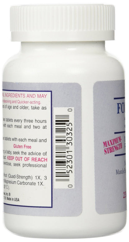 Dee Cee Labs Formula 303 Maximum Strength All-Natural Relaxant Tablets, 250 Tablets; All-Natural Relaxant containing Magnesium for Sore Muscles, Passion Flower, and Valerian Root - dailyvitalstore