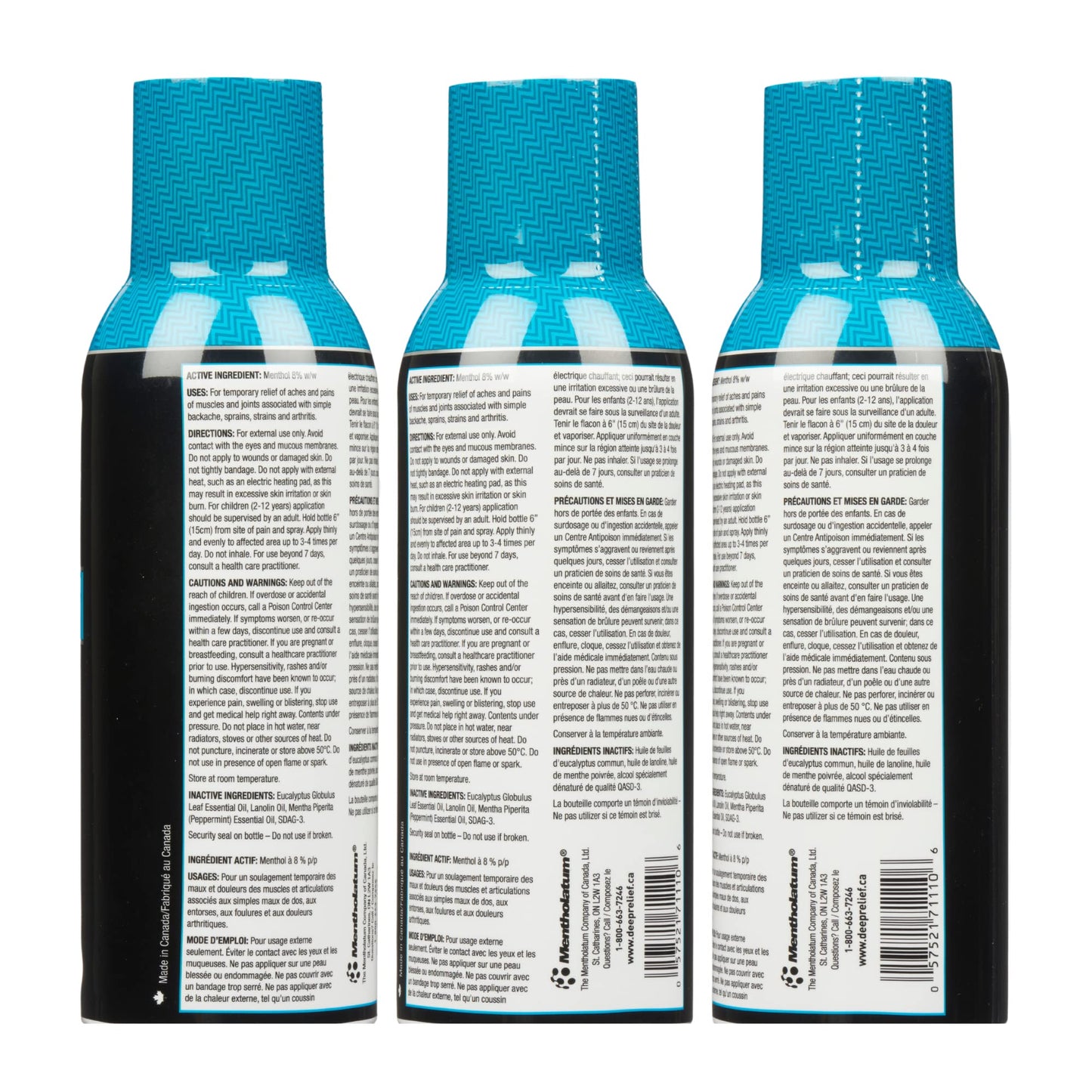 Deep Relief Ice Cold Spray, 150ml - Plastic Bottle, Spray, Cold Therapy, Turquoise, 5.3cm x 5.3cm x 17.1cm - dailyvitalstore
