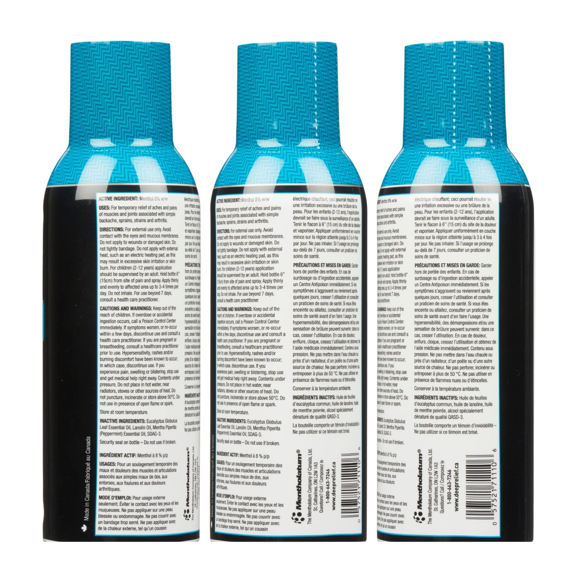 Deep Relief Ice Cold Spray, 150ml - Plastic Bottle, Spray, Cold Therapy, Turquoise, 5.3cm x 5.3cm x 17.1cm - dailyvitalstore