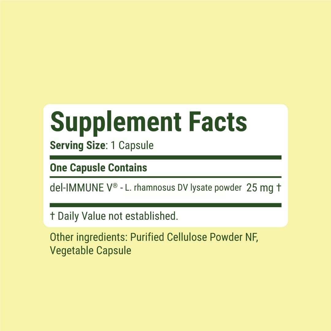 Del-Immune V Daily by Stellar Biotics, All-Natural Immune Support & Gut Health, Immediate Care, Metabiotic: NextGen Probiotic Therapy (60 Caps) - dailyvitalstore