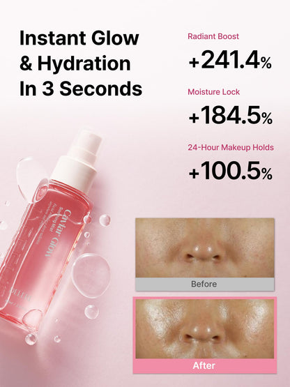 Delere Caviar Glow Soothing Mist | Korean Glass Skin Spray Serum with 5% Caviar & Squalane - Instant 3-Second Radiance & Makeup Setting – Anti-Aging Collagen Booster for Sensitive Skin, 3.4oz - dailyvitalstore