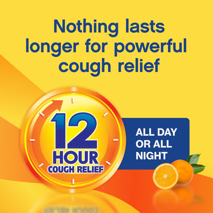 Delsym 12 Hour Cough Medicine for Adults, Powerful Relief for 12 Hours, Cough Suppressant Liquid with Extended-Release Dextromethorphan, Orange Flavor Liquid Cough Syrup, 5 Fl Oz (Pack of 1) - dailyvitalstore
