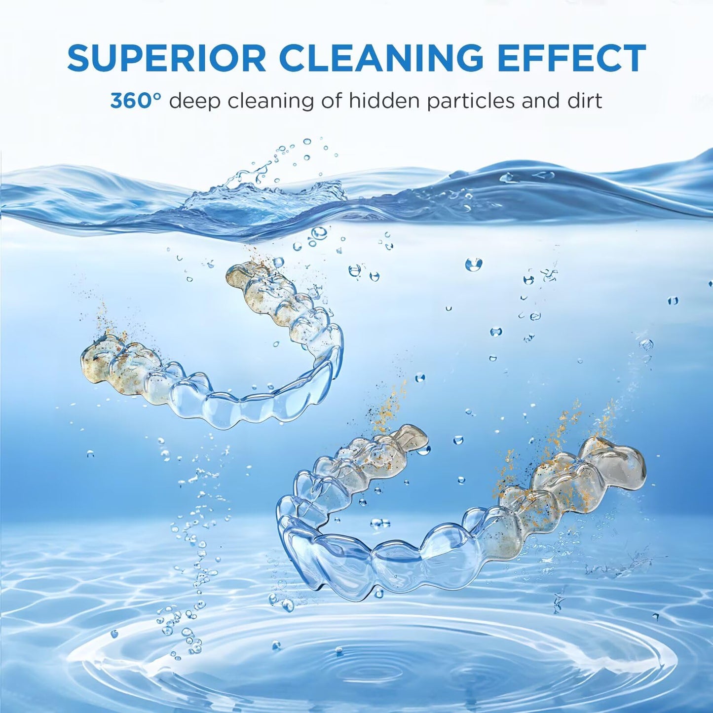 Dental Ultrasonic Retainer Cleaner Machine: 45kHz Dental Cleaning Pod with Digital Timer & 200ML, Cleaning for Dentures, Mouth Guards, Aligners, Night Guards, Braces - dailyvitalstore