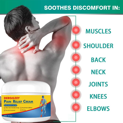 Derggzey Naturals Arthritis Pain Relief Cream 8 oz - Maximum Strength Deep Penetrating for Joint, Muscle, Knee, Back, Feet, Hand, Ankle - Effective Soothing - dailyvitalstore