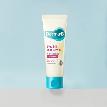 Derma B | Urea 9.8% Foot Cream | Foot Lotion for Dry Cracked Heel Treatment | Camellia Oil, Urea Cream for Feet | Hypoallergenic Leg Cream for Sensitive Skin | Woody Scent Foot Care | 2.7 fl oz (80ml) - dailyvitalstore