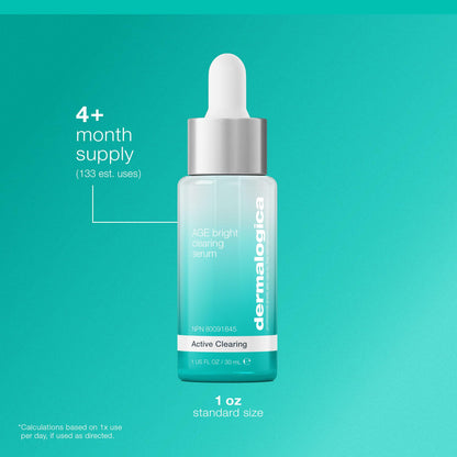 Dermalogica Age Bright Clearing Serum (1 Fl Oz) Anti-Aging Face Serum with Salicylic Acid - Promotes Smoother, Clearer, Brighter, and More Even Skin - dailyvitalstore
