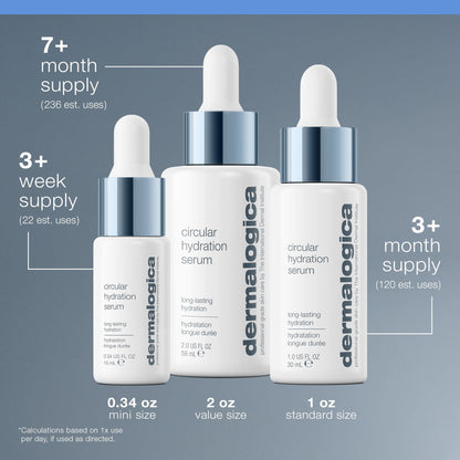 Dermalogica Circular Hydration Face Serum with Hyaluronic Acid - Deep Hydrating and Long Lasting, 0.34 fl oz - dailyvitalstore