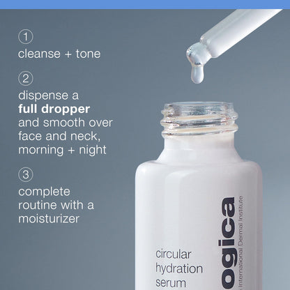 Dermalogica Circular Hydration Face Serum with Hyaluronic Acid - Deep Hydrating and Long Lasting, 0.34 fl oz - dailyvitalstore
