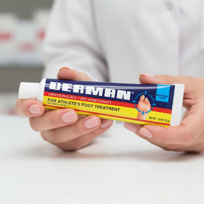 Derman Cream for The Treatment of Athlete's Foot, 2-Pack of 1.76 Oz Each, 2 Tubes - dailyvitalstore