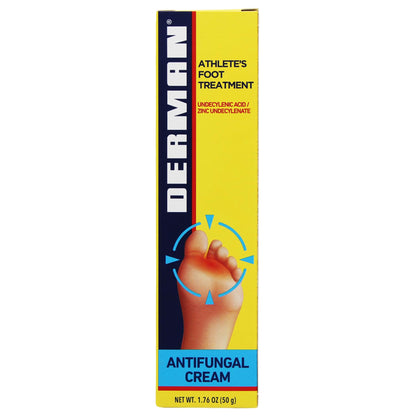 Derman Cream for The Treatment of Athlete's Foot, 2-Pack of 1.76 Oz Each, 2 Tubes - dailyvitalstore