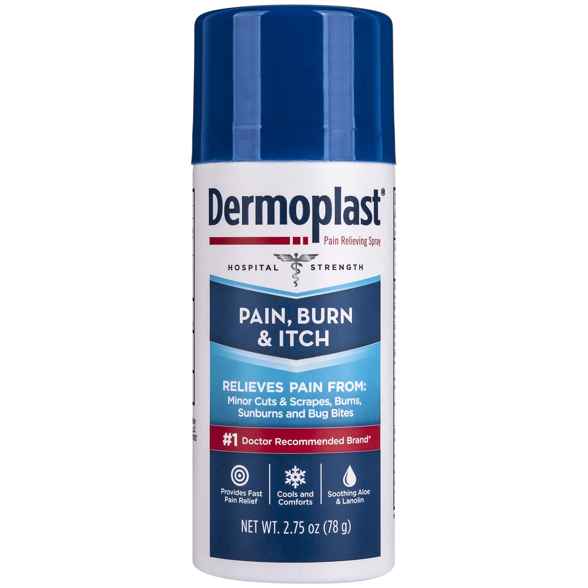 Dermoplast Pain, Burn & Itch Relief Spray for Minor Cuts, Burns and Bug Bites, 2.75 Oz (Packaging May Vary) - dailyvitalstore