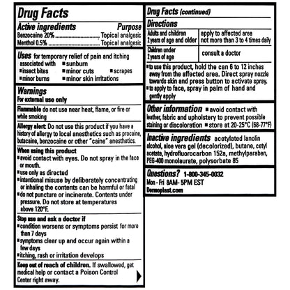 Dermoplast Pain, Burn & Itch Relief Spray for Minor Cuts, Burns and Bug Bites, 2.75 Oz (Packaging May Vary) - dailyvitalstore