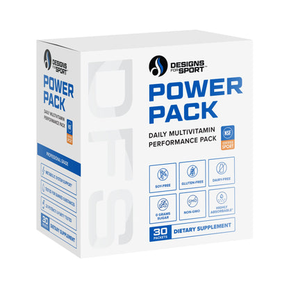Designs for Sport Vitamin Packs - NSF Certified for Sport Power Pack with Daily Multivitamin, Fish Oil Omega-3, Magnesium Glycinate & Vitamin D3 + K - Athlete's Supplement Stack (30 Packets) - dailyvitalstore