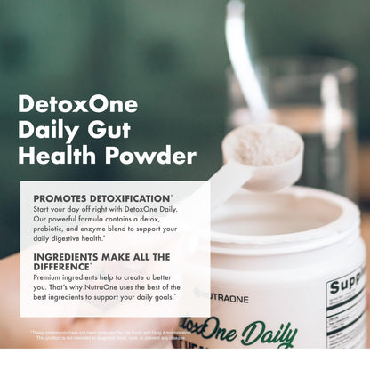 DetoxOne Daily Gut Health Powder* | Supports Normal/Healthy Digestive Function*| Promotes Detoxification*| Boost Energy & Improves Nutrient Absorption* - dailyvitalstore