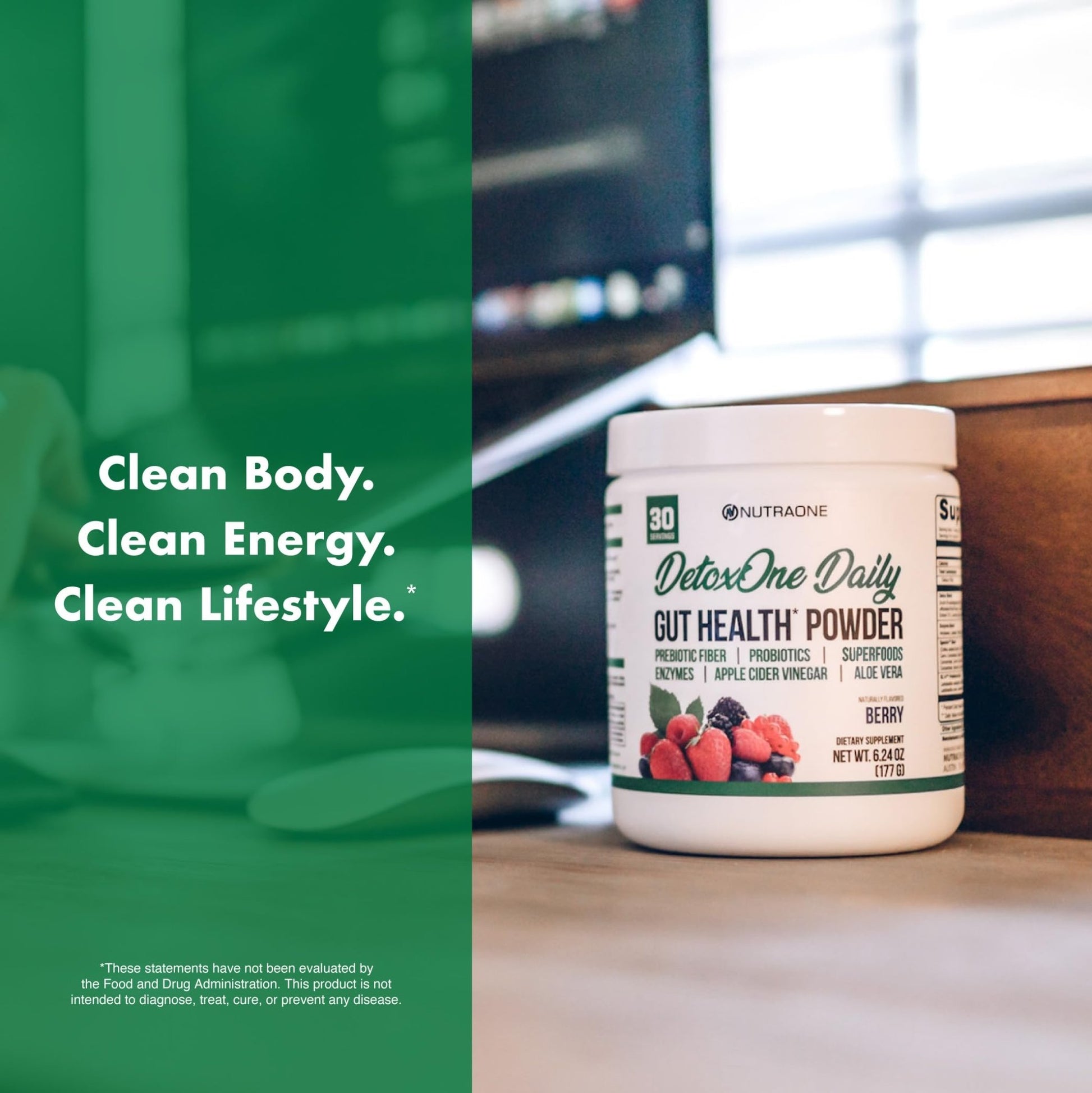 DetoxOne Daily Gut Health Powder* | Supports Normal/Healthy Digestive Function*| Promotes Detoxification*| Boost Energy & Improves Nutrient Absorption* - dailyvitalstore